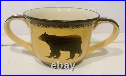 Big Sky Brushwerks Big Chili Bowl + Seasoning Shaker Big Bear Design Rare