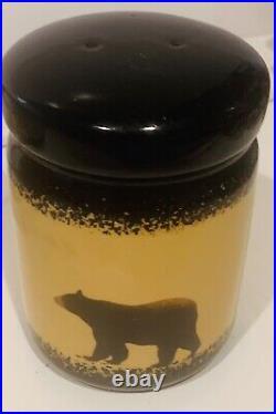 Big Sky Brushwerks Big Chili Bowl + Seasoning Shaker Big Bear Design Rare