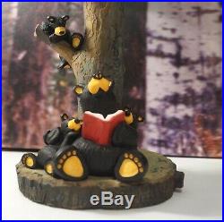 Big Sky Carver Cabin Decor Ceramic Bear with Cubs Story time Bearfoots Vintage