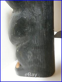 Big Sky Carvers 11 3/4 Black Bearwith Fish, Carved Wood Figurine by Jeff Fleming