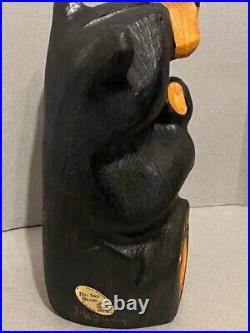 Big Sky Carvers 13 Solid Wood Carved Bear Signed by Jeff Fleming