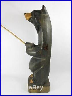 Big Sky Carvers 26 Tall Fishing Bear Jeff Fleming Hand Carved Sculpture Black