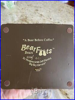 Big Sky Carvers BEARFOOTS A Bear Before Coffee Bear Collection Jeff Fleming
