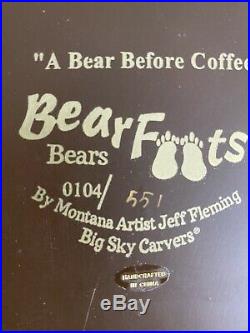 Big Sky Carvers BEARFOOTS A Bear Before Coffee Bear Collection Jeff Fleming