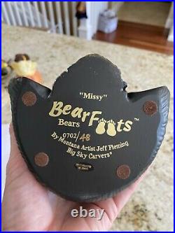 Big Sky Carvers BEARFOOTS Missy Black Bear Bud Vase Collection Jeff Fleming