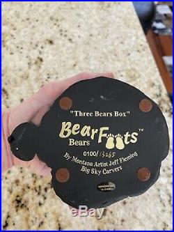 Big Sky Carvers BEARFOOTS Three Bears Box Bear Collection Jeff Fleming