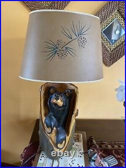 Big Sky Carvers BSC Hand Carved Bear Table Lamp 31 Tall WITH ORIGINAL SHADE