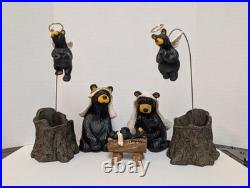 Big Sky Carvers BearFoots Bear Nativity Set 1 Christmas 7-Piece withbox