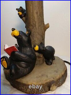 Big Sky Carvers BearFoots Bear With Cubs Lamp By Artist Jeff Fleming