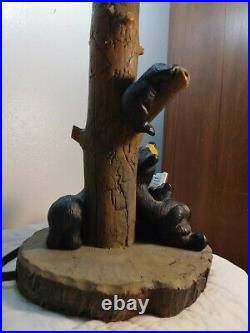 Big Sky Carvers BearFoots Bear With Cubs Lamp By Artist Jeff Fleming