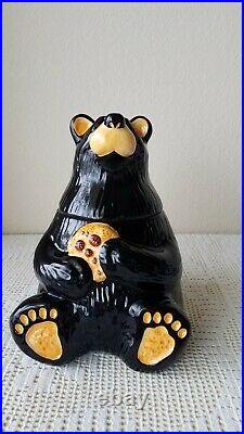 Big Sky Carvers BearFoots Tabletop Ceramic Black Bear Cookie Jar by Jeff Fleming