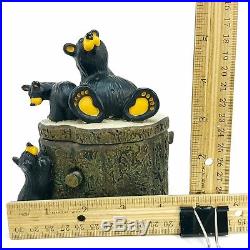 Big Sky Carvers BearFoots Three Bears Box 6 Trinket Dish Figurine Jeff Carvers