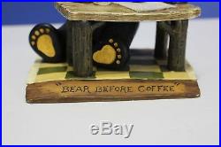 Big Sky Carvers Bear Before Coffee Figurine Desk Statue Bearfoots Jeff Fleming
