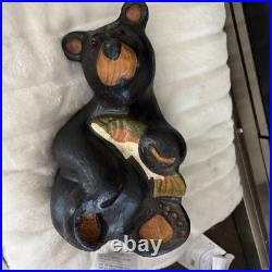 Big Sky Carvers Bear Fish 13 hand carved Wood MONTANA HANDMADE