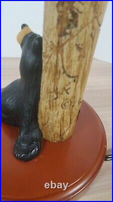 Big Sky Carvers Bear Foots Bear With Cubs Reading Lamp By Artist Jeff Fleming