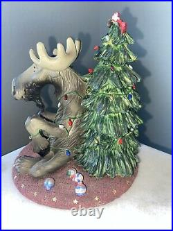 Big Sky Carvers Bear Foots Mooses Set Of 3 Figures Christmas Tree Santa