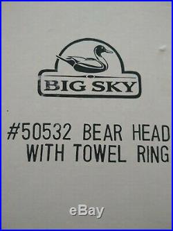 Big Sky Carvers Bear Head Jeff Fleming Towel Ring