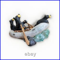 Big Sky Carvers Bearfoot Bears River Rafters By Montana Artist Jeff Fleming