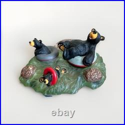 Big Sky Carvers Bearfoot Bears Tubin' Bears By Montana Artist Jeff Fleming VTG