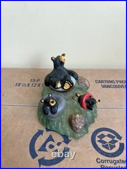 Big Sky Carvers Bearfoot Bears Tubin' Bears By Montana Artist Jeff Fleming VTG