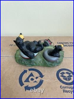 Big Sky Carvers Bearfoot Bears Tubin' Bears By Montana Artist Jeff Fleming VTG