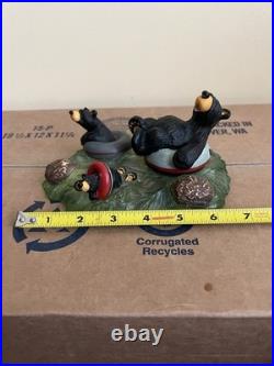Big Sky Carvers Bearfoot Bears Tubin' Bears By Montana Artist Jeff Fleming VTG