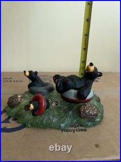Big Sky Carvers Bearfoot Bears Tubin' Bears By Montana Artist Jeff Fleming VTG