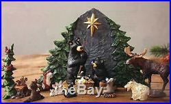 Big Sky Carvers Bearfoots 9-Piece Holiday Christmas Beartivity Bear Nativity Set