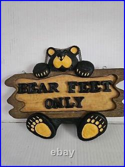 Big Sky Carvers Bearfoots BEAR FEET ONLY Wall Plague Signed by Jeff Fleming