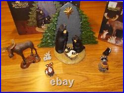 Big Sky Carvers Bearfoots Bear Family Forest Nativity Figurine Jeff Fleming 12