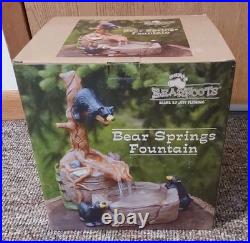 Big Sky Carvers Bearfoots Bear Springs Water Fountain Jeff Fleming New In Box