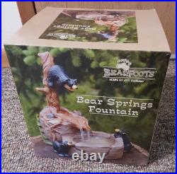 Big Sky Carvers Bearfoots Bear Springs Water Fountain Jeff Fleming New In Box