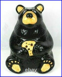 Big Sky Carvers Bearfoots Bears, Black Bear Cookie Jar By Jeff Fleming