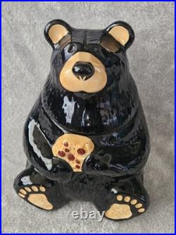 Big Sky Carvers Bearfoots Bears Ceramic Cookie Jar With Lid Animal Theme