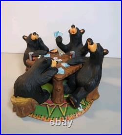Big Sky Carvers Bearfoots Bears Jeff Fleming Card Sharks Black Bear Figurine
