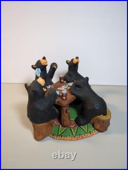 Big Sky Carvers Bearfoots Bears Jeff Fleming Card Sharks Black Bear Figurine