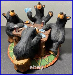 Big Sky Carvers Bearfoots Bears Jeff Fleming Card Sharks Black Bear Figurine