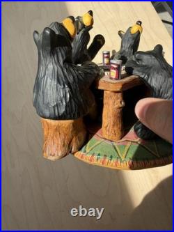 Big Sky Carvers Bearfoots Bears Jeff Fleming Card Sharks Black Bear Figurine