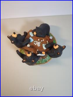 Big Sky Carvers Bearfoots Bears Jeff Fleming Card Sharks Black Bear Figurine