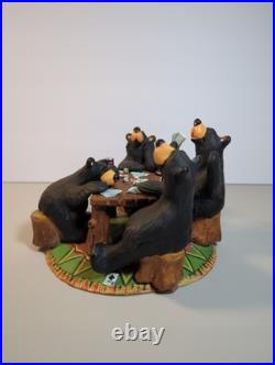 Big Sky Carvers Bearfoots Bears Jeff Fleming Card Sharks Black Bear Figurine
