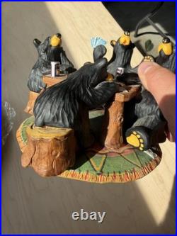 Big Sky Carvers Bearfoots Bears Jeff Fleming Card Sharks Black Bear Figurine