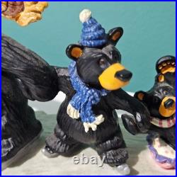 Big Sky Carvers Bearfoots Bears Skating Lessons Resin Figurine 8 Jeff Fleming