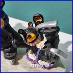 Big Sky Carvers Bearfoots Bears Skating Lessons Resin Figurine 8 Jeff Fleming