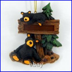 Big Sky Carvers Bearfoots Bears Two Bears By Sign Ornament New Free Shipping