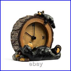 Big Sky Carvers Bearfoots Bears Wasting Time Desk Clock(New)
