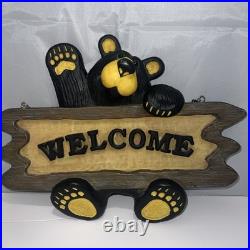 Big Sky Carvers Bearfoots Bears Welcome Sign Plaque Jeff Fleming