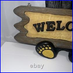 Big Sky Carvers Bearfoots Bears Welcome Sign Plaque Jeff Fleming