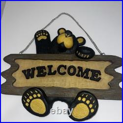 Big Sky Carvers Bearfoots Bears Welcome Sign Plaque Jeff Fleming