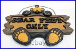 Big Sky Carvers Bearfoots Bears Welcome Sign Plaque Jeff Fleming Bear Feet Only