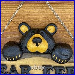 Big Sky Carvers Bearfoots Bears Welcome Sign Plaque Jeff Fleming Bear Feet Only